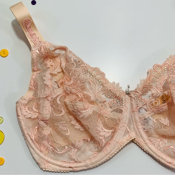 Lise Charmel Rose Lace Unpadded 3-Part Full Figure Bra 32G NWT - Picture 5 of 15